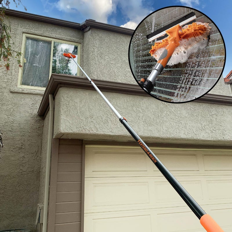EXTEND-A-REACH 30 ft Window Washing Kit with Extension Pole (36+ Foot Reach) // Window Cleaning Tool & Window Washer Squeegee with Telescopic Extension Pole // Best Indoor Outdoor Window Washing Equipment - Image 4
