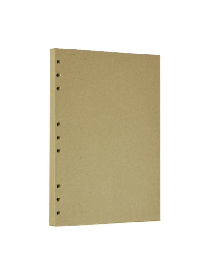 Zelten 1 Pack B5 45 Sheets/90 Pages Kraft Loose Leaf Punched Paper Refills Paper for 9 Hole Binder Personal Organizer Diary Notebook Refillable Planner - Image 1