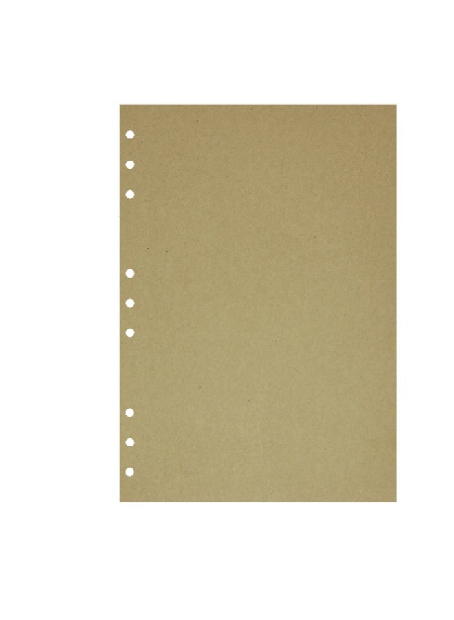 Zelten 1 Pack B5 45 Sheets/90 Pages Kraft Loose Leaf Punched Paper Refills Paper for 9 Hole Binder Personal Organizer Diary Notebook Refillable Planner - Image 2