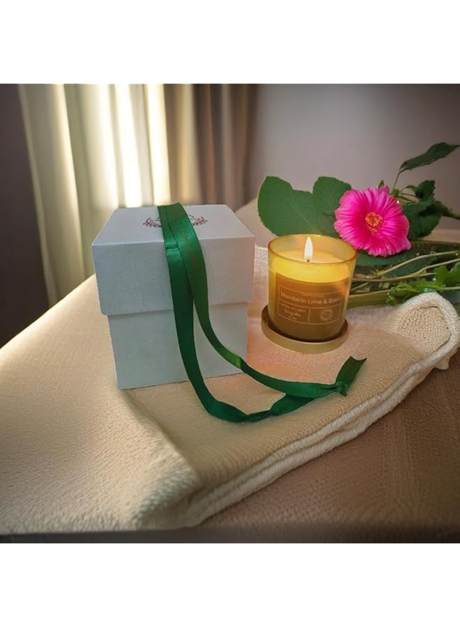 The Bros Soy wax candles- Mandarin Lime and basil - Completely natural and handmade for homes and offices - Image 1