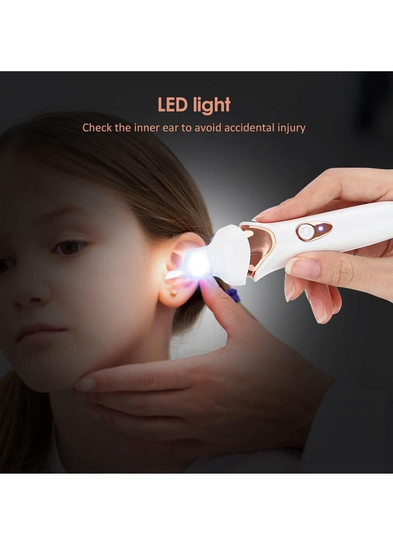 SYOSI - Ear Wax Remover Vacuum Cleaner, Electric Earwax Removal Kit with LED Light, Portable Ear Cleaner, USB Charge Reusable Safe Electric Ear Suction for Adults Kids - Image 1