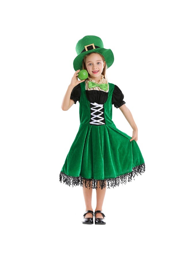 NIBEMINENT Children's Irish fairy dwarf dress for the Western European national festival of St. Patrick's Day - Image 1