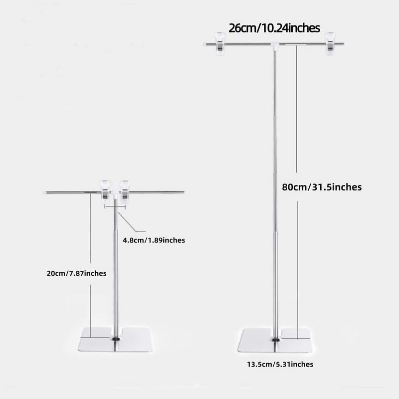 Eckek 2 Pcs T-Sign Adjustable Metal Banner Holder Table Top Banner Stand Store Counter Display Poster Stand Advertising Display Sign Holder - Image 3