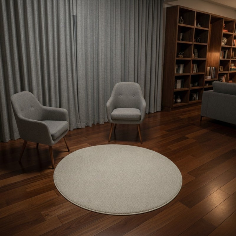 ماكسكون سجادة دائرية فاخرة - سجادة أرضية ناعمة مقاس 100×100 سم لغرفة المعيشة أو غرفة النوم أو الشرفة - Image 4