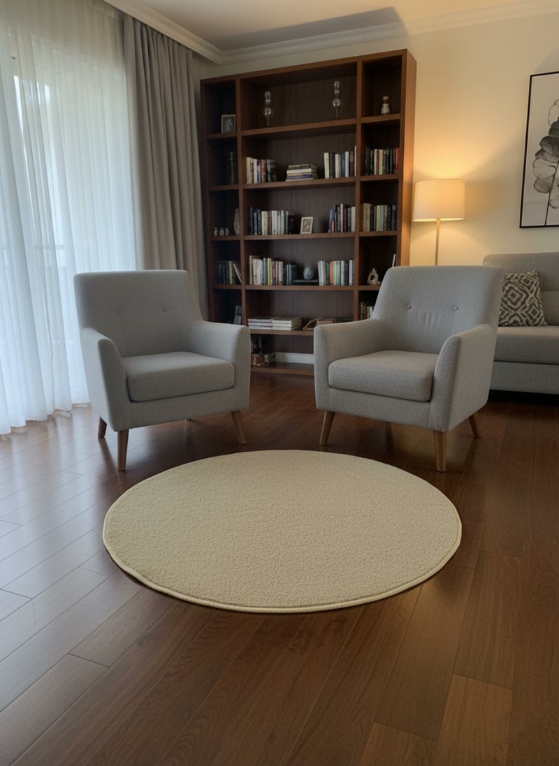 ماكسكون سجادة دائرية فاخرة - سجادة أرضية ناعمة مقاس 100×100 سم لغرفة المعيشة أو غرفة النوم أو الشرفة - Image 1