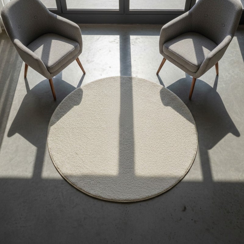 ماكسكون سجادة دائرية فاخرة - سجادة أرضية ناعمة مقاس 100×100 سم لغرفة المعيشة أو غرفة النوم أو الشرفة - Image 3