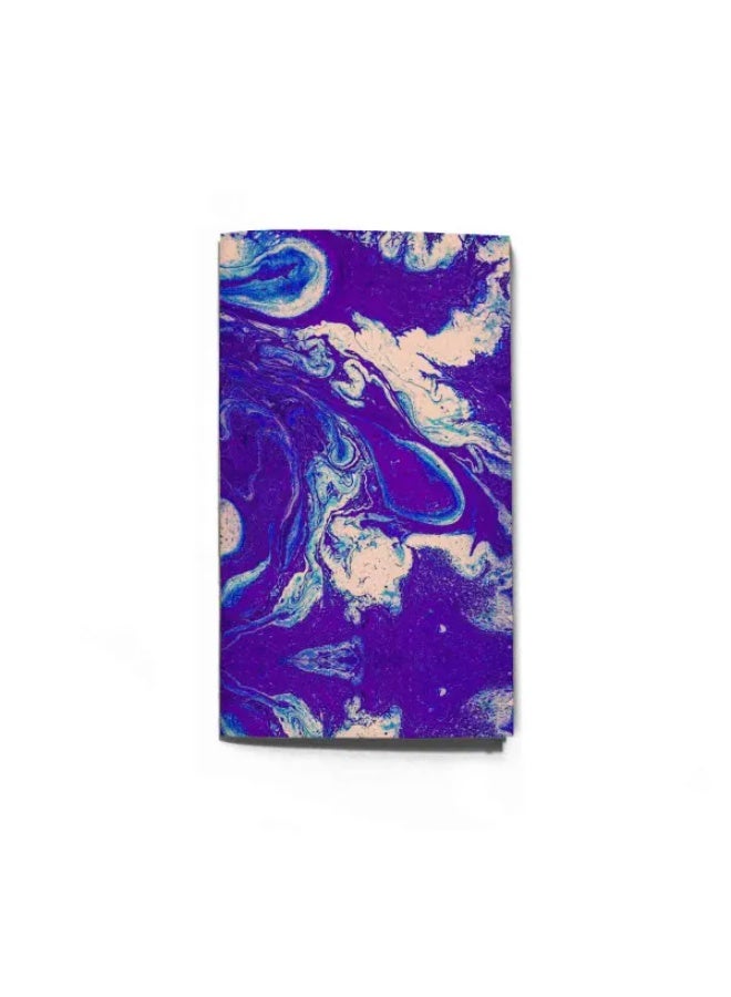 انك جيكشن دفتر ملاحظات ودفتر رسم بحجم جواز السفر، بتصميم رخامي أزرق وأبيض(ورق مسطر) - Image 1