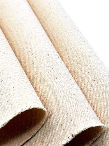 Eovea Canvas Fabric Cotton Duck 100 Cotton 10oz Heavy Weight 60 Wide Upholstery Aprons Cushion Covers Drop Cloths Backings 10oz 1 Yard - Image 1