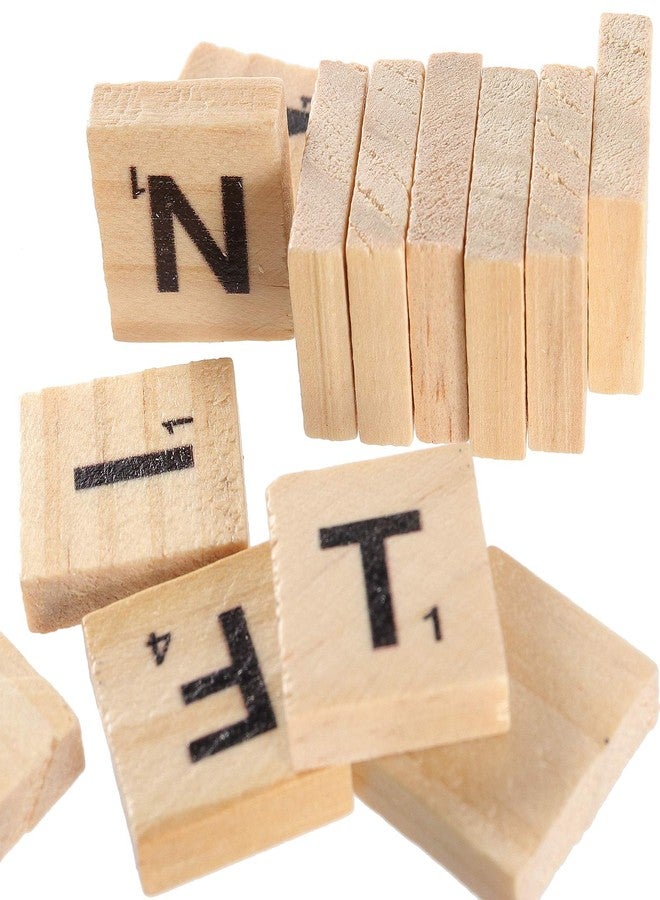 ZEONHAK 1200 PCS Wood Letter Scrabble Tiles, Wooden Scrabble Letters, Letter Tiles for Crafts, DIY Decoration, Spelling, Alphabet Coaster, A-Z Capital Wooden Letters for Crafts - Image 5