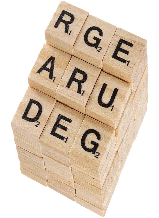 ZEONHAK 1200 PCS Wood Letter Scrabble Tiles, Wooden Scrabble Letters, Letter Tiles for Crafts, DIY Decoration, Spelling, Alphabet Coaster, A-Z Capital Wooden Letters for Crafts - Image 3