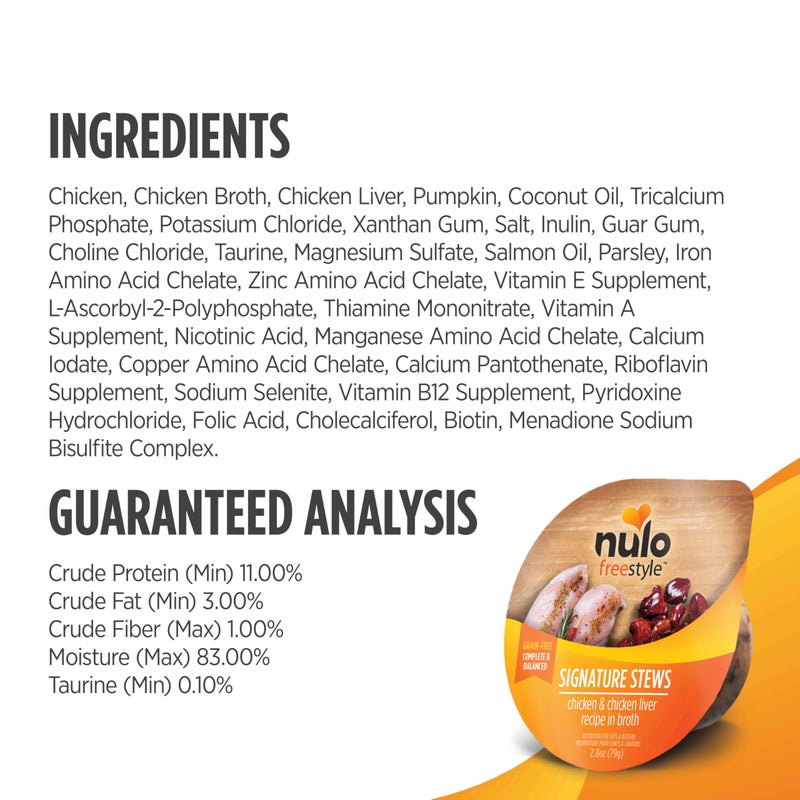 Nulo Freestyle Cat & Kitten Wet Cat Food Signature Stew, Premium All Natural Grain-Free Cat Food Topper with No Added Minerals or Preservatives and High Animal-Based Protein 12 Count (Pack of 1) - Image 4