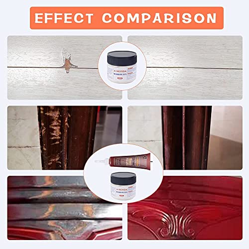 A-HEYIDA Wood Furniture Repair Kit - 18 Colors Wood Filler Hardwood Laminate Vinyl Floor Repair Kit Wood Putty Cabinet Touch Up Kit - Cover Scratches, Stains, Holes for Table, Door, Veneer, Cherry, Walnut - Image 5