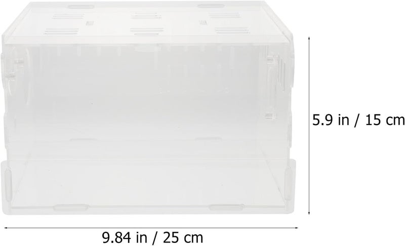 GANAZONO Acrylic Hamster Cage Small Pet Villa Cage Single-Layer 25×20×15cm Crystal Small Animal House Suitable for Hamsters and Chinchillas - Image 2