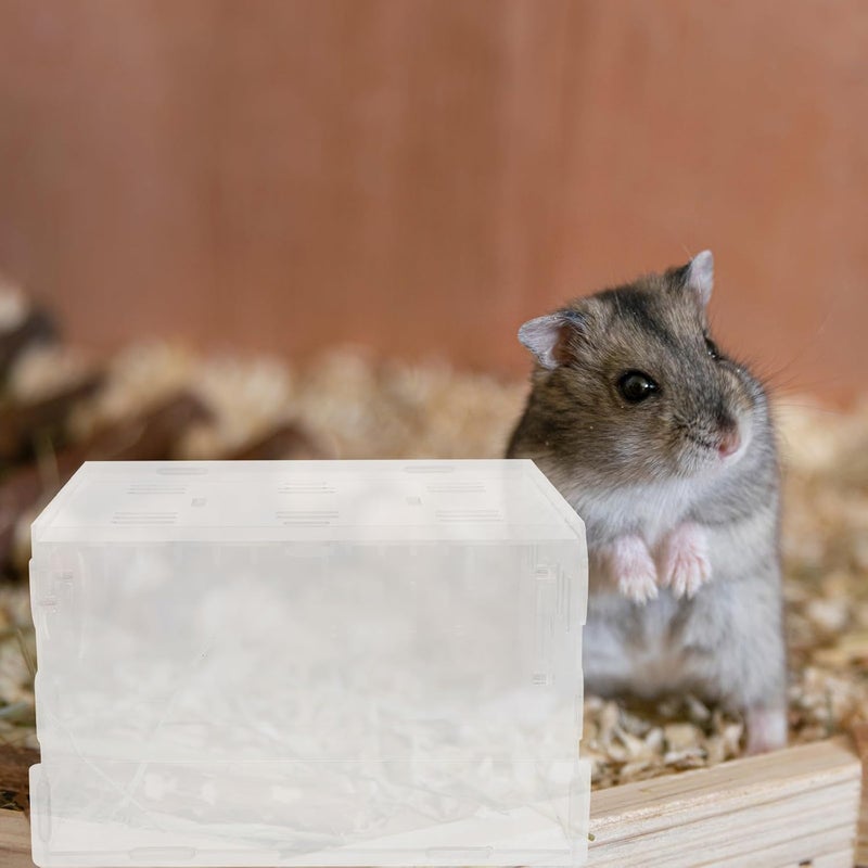 GANAZONO Acrylic Hamster Cage Small Pet Villa Cage Single-Layer 25×20×15cm Crystal Small Animal House Suitable for Hamsters and Chinchillas - Image 4
