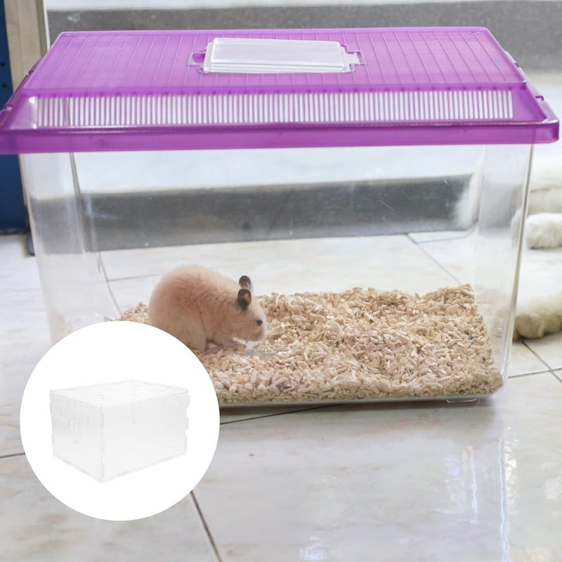 GANAZONO Acrylic Hamster Cage Small Pet Villa Cage Single-Layer 25×20×15cm Crystal Small Animal House Suitable for Hamsters and Chinchillas - Image 5