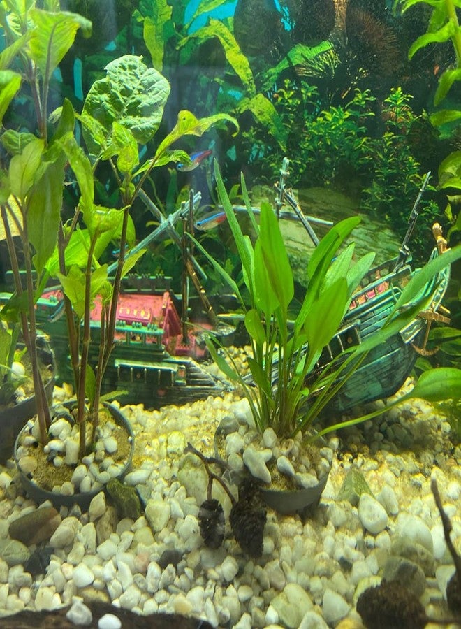 SLOCME Aquarium Shipwreck Decorations - Air Bubbler Sunken Ship Ornament, Fish Tank Air Action Aerating Decorations - Image 5
