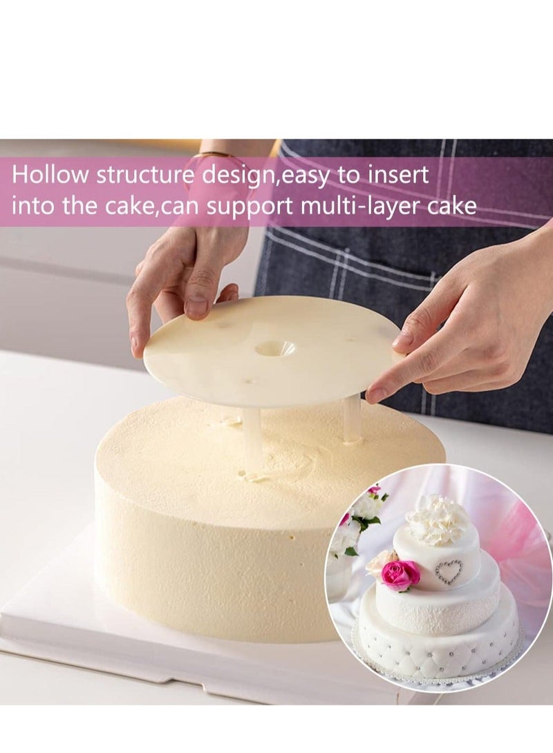 Multi Layer Cake Supports Set with 9 Pieces Cake Dowels Rods for Tiered Cake, 3 Tier Cake Separator Plates Cake Stand Holder for Wedding Cake Construction and Stacking - Image 3