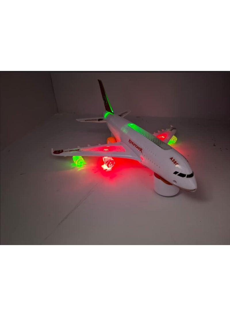 Bandhan Enterprises Bandhan Enterprises Self Revolving Led Light Sound Aeroplane Multicolor Pack Of 1 Kids  - Image 1