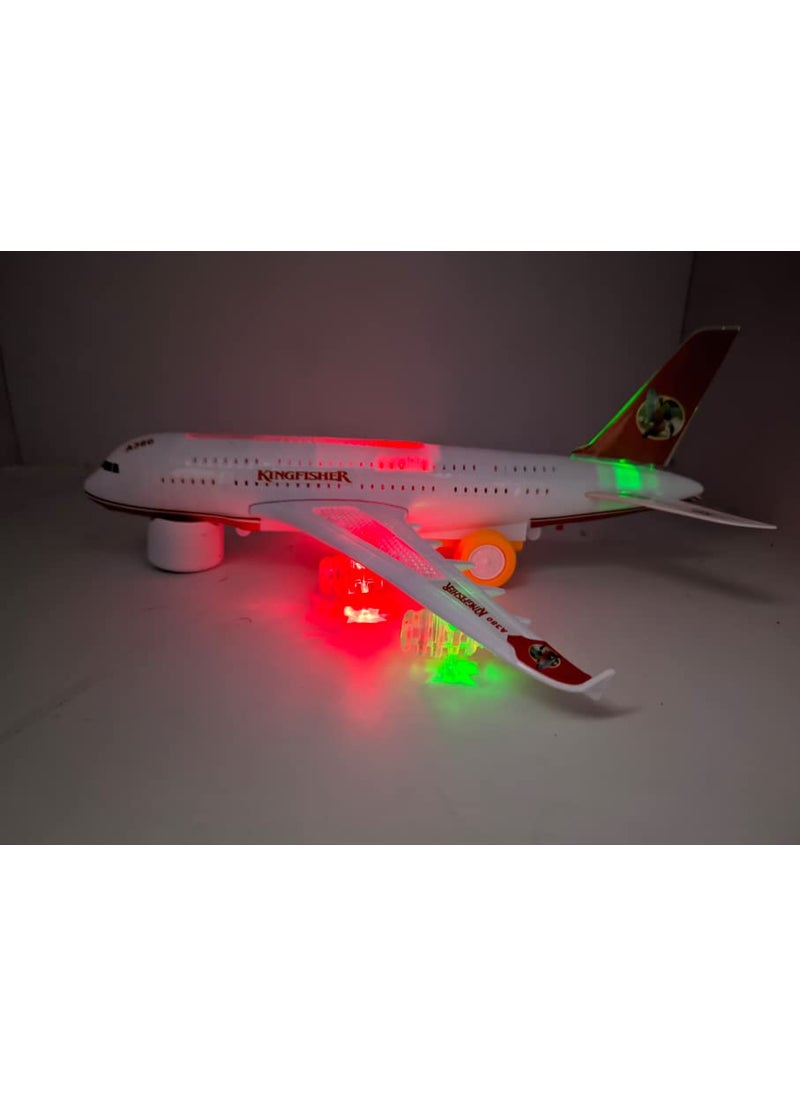 Bandhan Enterprises Bandhan Enterprises Self Revolving Led Light Sound Aeroplane Multicolor Pack Of 1 Kids  - Image 4
