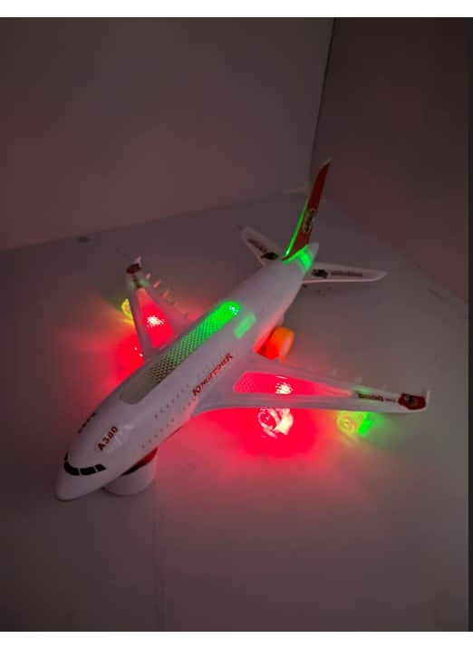 Bandhan Enterprises Bandhan Enterprises Self Revolving Led Light Sound Aeroplane Multicolor Pack Of 1 Kids  - Image 3