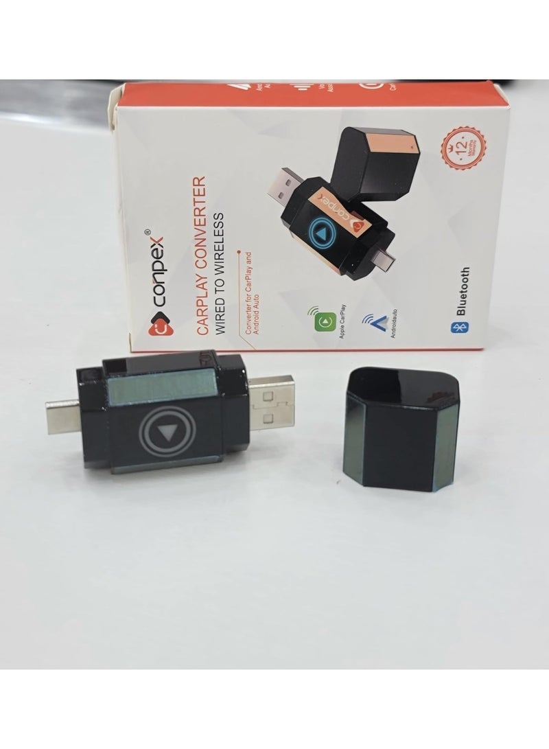 كونبيكس محول كار بلاي، دونجل واي فاي لاسلكي للسيارة مزود ببلوتوث، اتصال USB، دعم OTA لمدة ١٢ شهرًا، اتصال مستقر من النوع C - Image 2