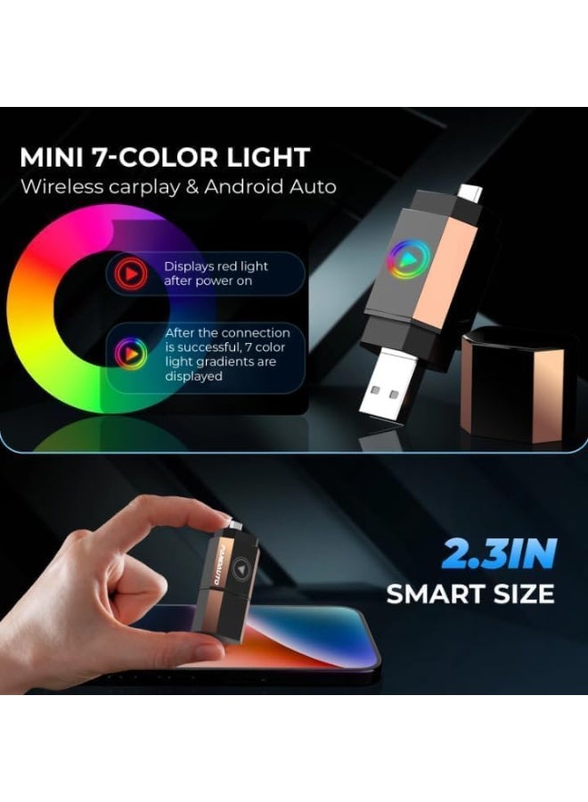 كونبيكس محول كار بلاي، دونجل واي فاي لاسلكي للسيارة مزود ببلوتوث، اتصال USB، دعم OTA لمدة ١٢ شهرًا، اتصال مستقر من النوع C - Image 4