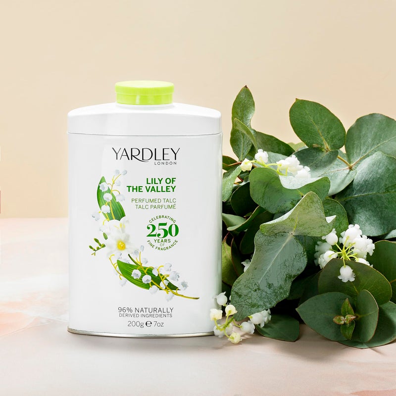 Yardley London Lily of the Valley Perfumed Talc 200g - Image 2
