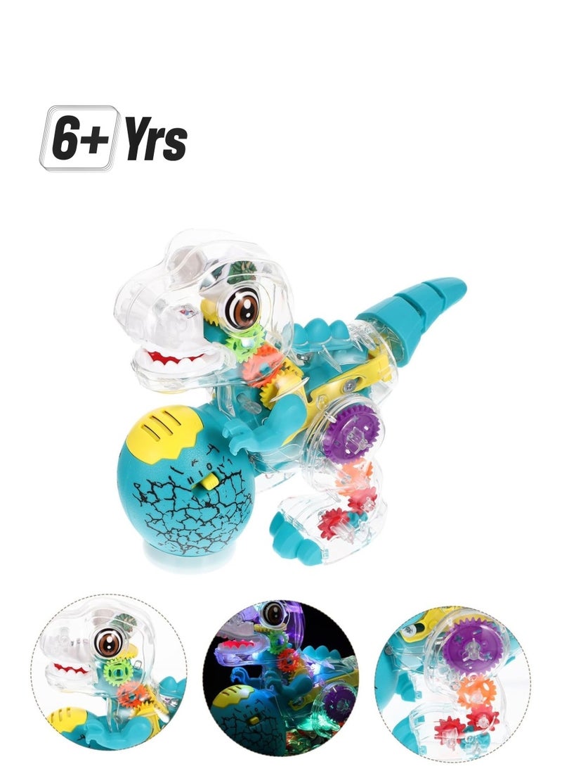 TOY GARDEN Transparent Gear Dinosaur Robot Toy - Electronic dinosaur toy with visible gears, combining robotics and dinosaur action for interactive STEM learning. Durable and colorful, perfect for developing cognitive skills in kids  - Image 1