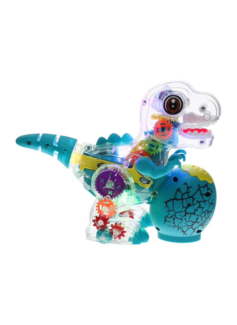 TOY GARDEN Transparent Gear Dinosaur Robot Toy - Electronic dinosaur toy with visible gears, combining robotics and dinosaur action for interactive STEM learning. Durable and colorful, perfect for developing cognitive skills in kids  - Image 2