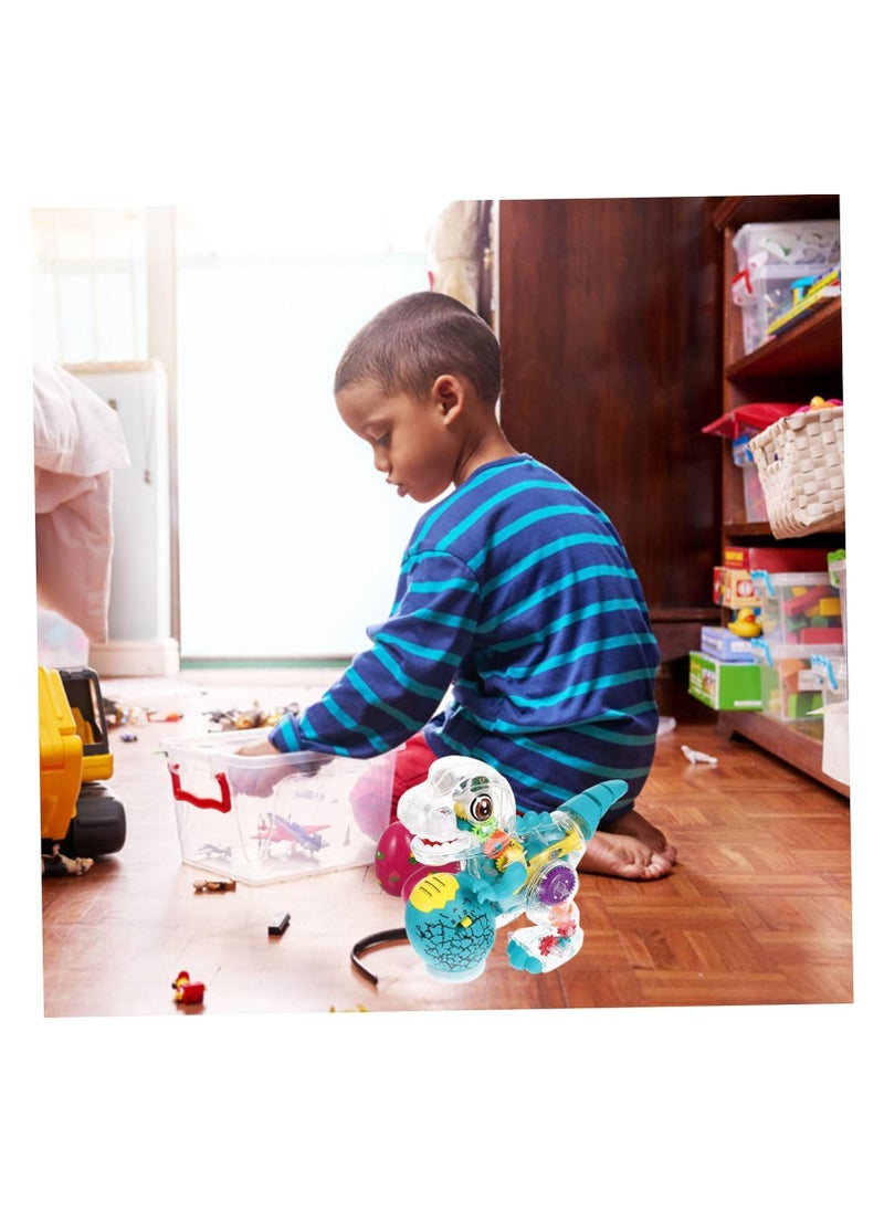TOY GARDEN Transparent Gear Dinosaur Robot Toy - Electronic dinosaur toy with visible gears, combining robotics and dinosaur action for interactive STEM learning. Durable and colorful, perfect for developing cognitive skills in kids  - Image 3