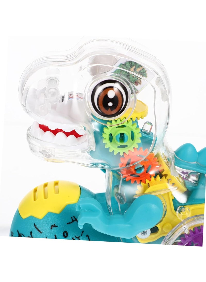 TOY GARDEN - Transparent Gear Dinosaur Robot Toy - Electronic dinosaur toy with visible gears, combining robotics and dinosaur action for interactive STEM learning. Durable and colorful, perfect for developing cognitive skills in kids - Image 1