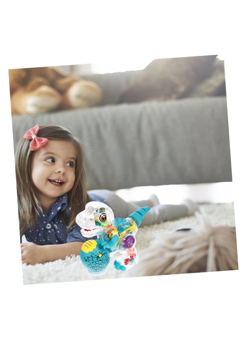 TOY GARDEN - Transparent Gear Dinosaur Robot Toy - Electronic dinosaur toy with visible gears, combining robotics and dinosaur action for interactive STEM learning. Durable and colorful, perfect for developing cognitive skills in kids - Image 1
