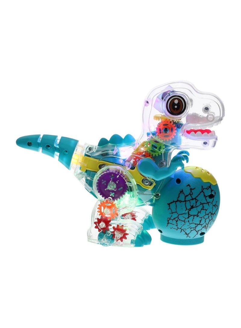 TOY GARDEN Transparent Gear Dinosaur Robot Toy - Electronic dinosaur toy with visible gears, combining robotics and dinosaur action for interactive STEM learning. Durable and colorful, perfect for developing cognitive skills in kids - Image 4