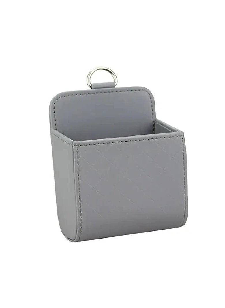 Car Phone Holder Mount Air Vent Hanging Storage Box Car Mobile Phone Bag PU Leather Glasses Organizer Support in Car Accessories