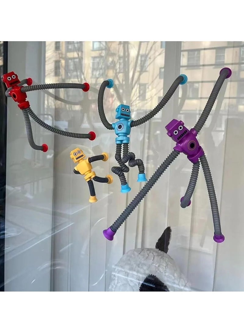 مجموعة أنابيب بوب روبوتية – 4 قطع – ألعاب روبوت تلسكوبية بكؤوس شفط – أنابيب حسية وفيدجت للأطفال الصغار – ألعاب تعليمية STEM للأطفال – مثالية كهدية عيد ميلاد أو تذكارات حفلات - Image 5