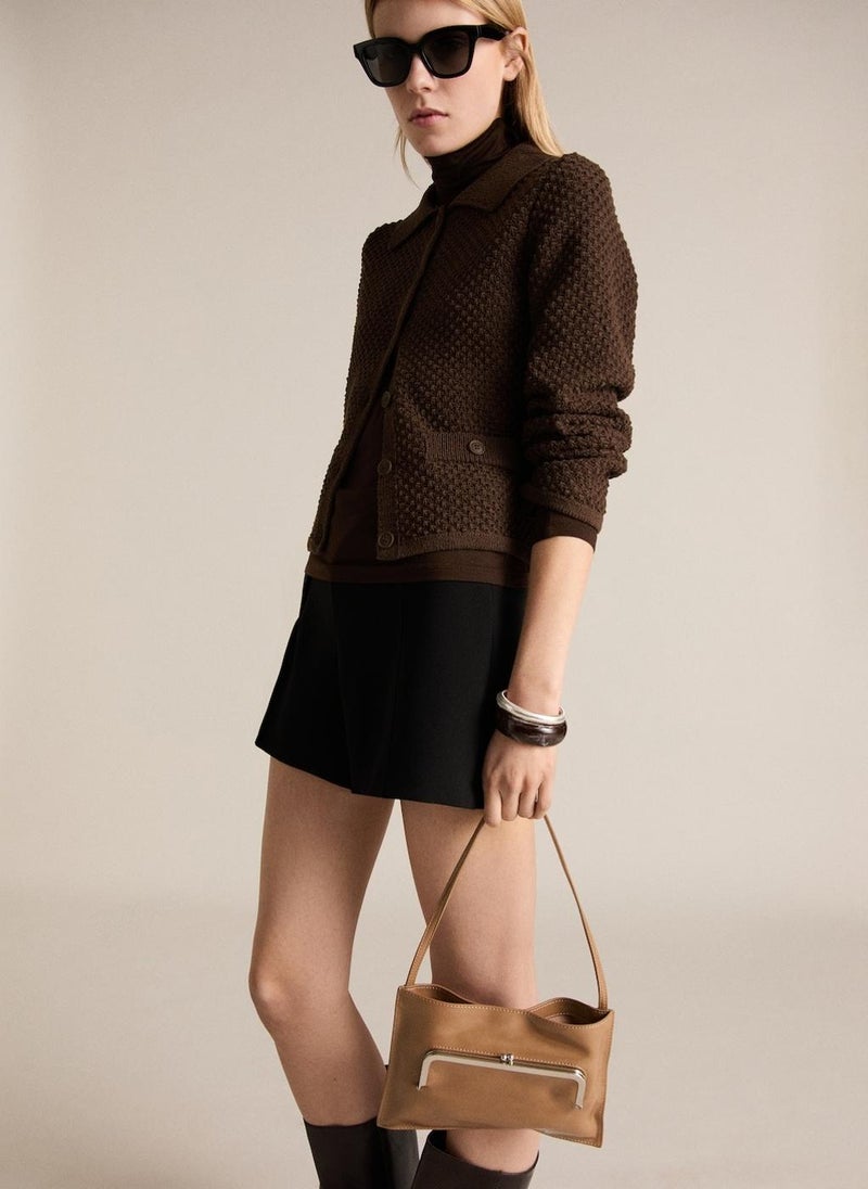 MANGO - Polo Collar Knitted Jacket - Image 1