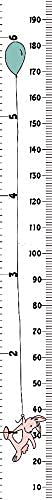 MinoMia Kids Growth Chart, Wood Frame Fabric Canvas Height Measurement Ruler from Baby to Adult for Child's Room Decoration 7.9 x 79in (7.9 x 79in, Balloon Rabbit) - Image 4