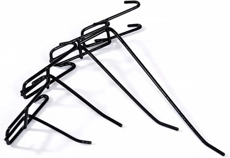 خطافات لوح التثبيت الأسود 5 سم 20 قطعة خطافات معدنية مقاومة للاهتراء قابلة للإزالة لتعليق التخزين على الألواح الشبكية - Image 4