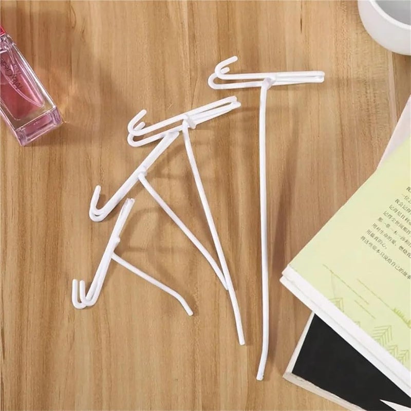 خطافات لوح التثبيت الأسود 5 سم 20 قطعة خطافات معدنية مقاومة للاهتراء قابلة للإزالة لتعليق التخزين على الألواح الشبكية - Image 3