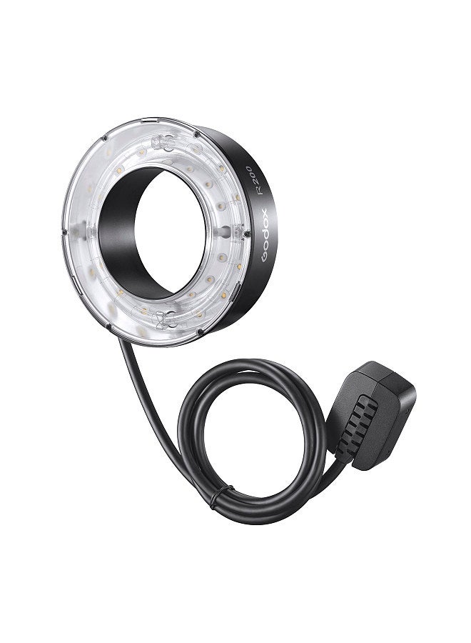 Godox R200 Ring Flash Head for AD200/ AD200Pro Flash 200Ws Flash Power Built-in 10W Modeling Lamp 3-Level Brightness with Umbrella Bracket Camera Bracket Flash Carrying Bag  - Image 1