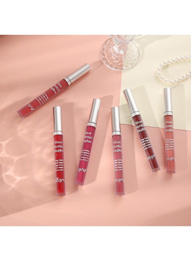 daroge 6 Pieces Matte Liquid Lipstick Set Waterproof Sweatproof And Long Lasting Best Gift Set For Women - Image 3