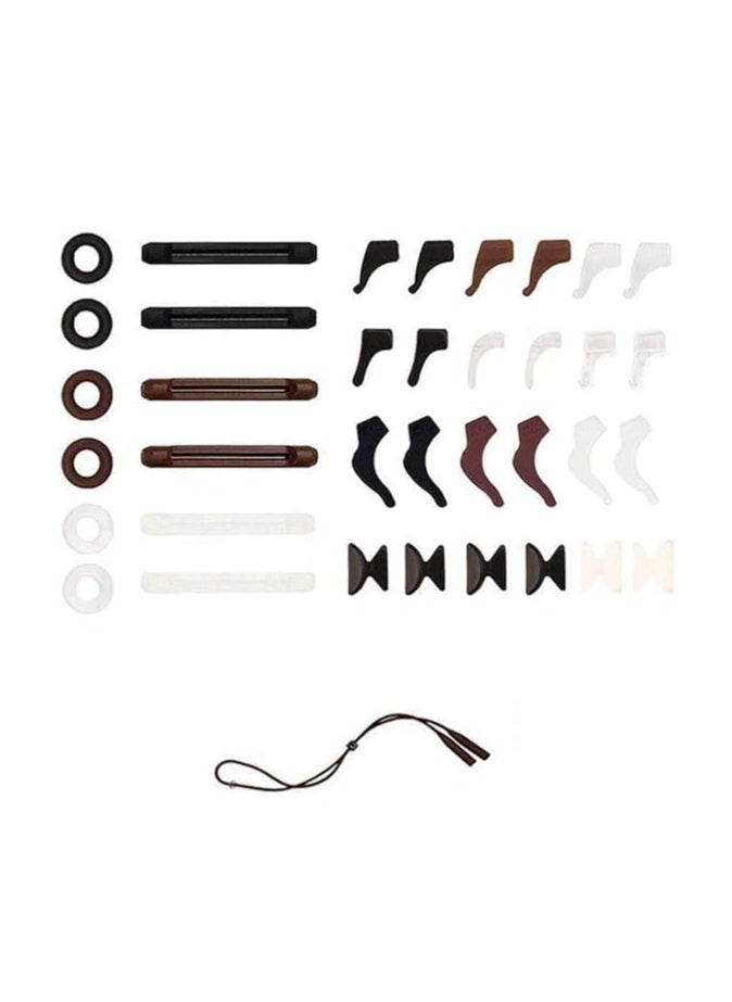 ECVV 19 Pairs Eyeglasses Retainers, Anti-slip Silicone Ear Clip Hooks for Sports, Eyewear Retainers Eyeglass Holder For Eyeglasses/Sunglasses  - Image 1