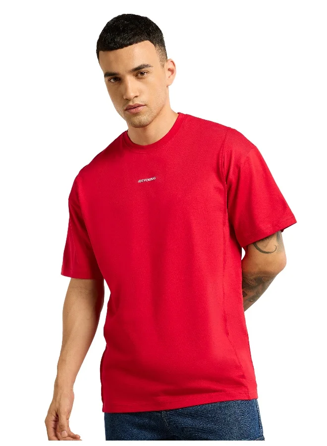 Beyoung Red Pintuck Oversized T-shirt