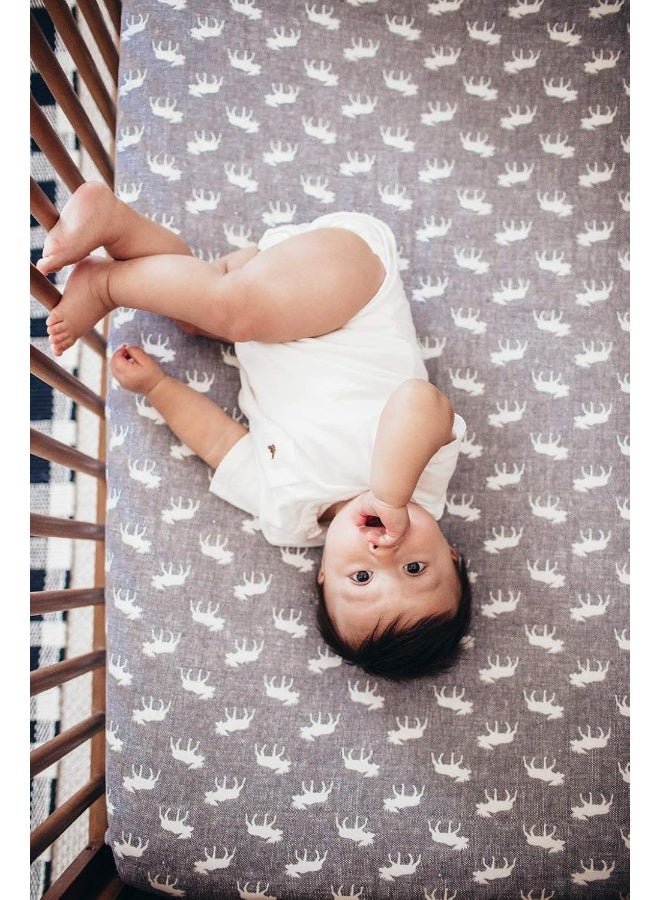 Copper Pearl Premium Fitted Knit Crib Sheet/Toddler Sheet 'Scout' by Copper Pearl  - Image 5