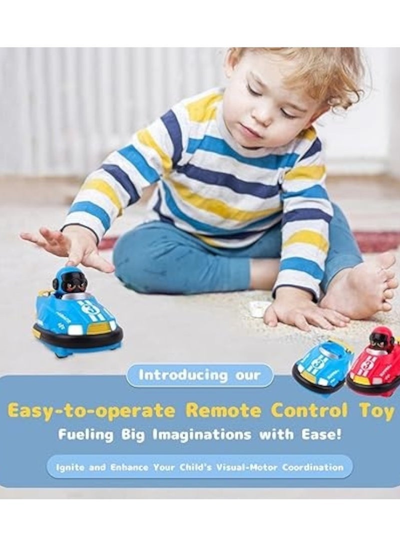 Zoom Plus Remote Control Car for Toddlers, Kids Rc Ejecting Bumper Cars, Rc Battle Race Cars Set of 2 Players with Led Lights and Music - Image 4