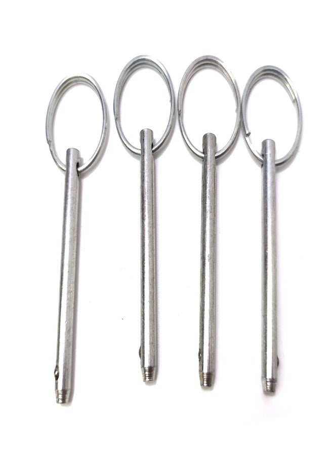 Viefow (4 Pack) Marine Hardware,Simple Insert Quick Release Pin, Diameter 1/4"(6.35mm), Usable Length 1.85"(47mm), Overall Length 2.36"(60mm), Bimini Top Pin - Image 1
