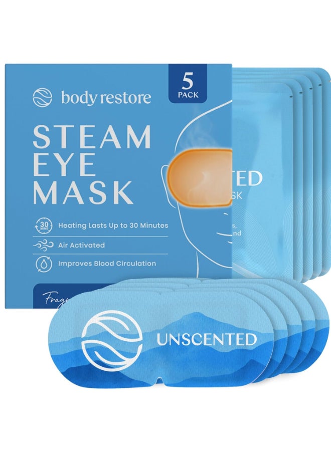 Body Restore Heated Eye Mask for Dry Eyes 5 Pack Self Heating Warm Compress Valentines Day Gifts for Her and Him Birthday Gifts for Women and Men Stye Eye Treatment Relaxation Unscented - Image 2