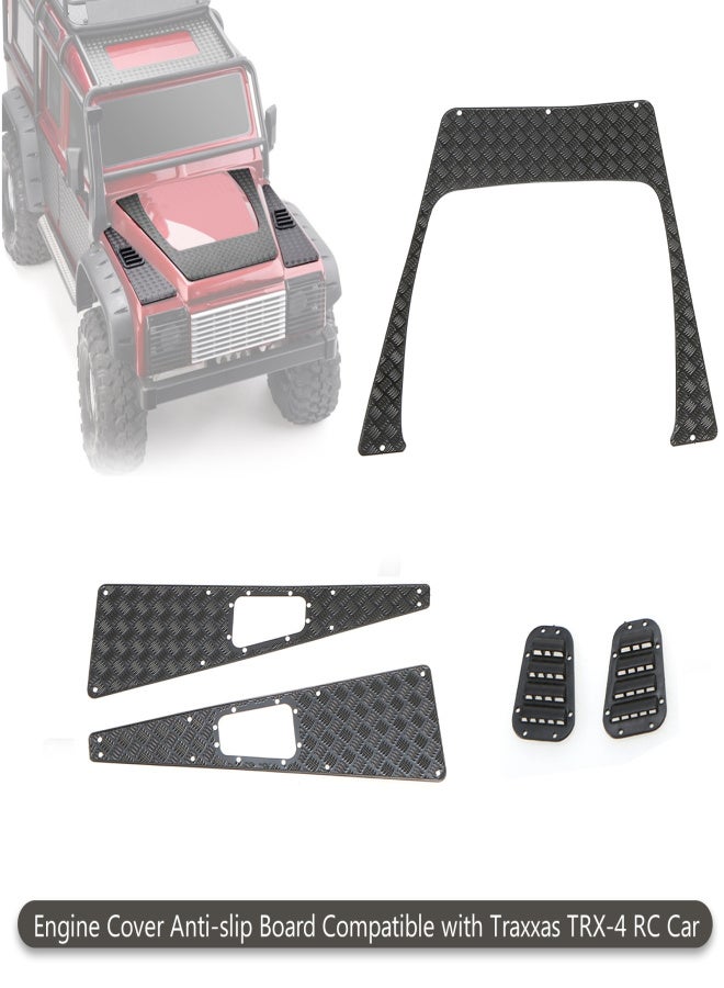غطاء محرك معدني مانع للانزلاق متوافق مع سيارة Traxxas TRX-4 RC - Image 3