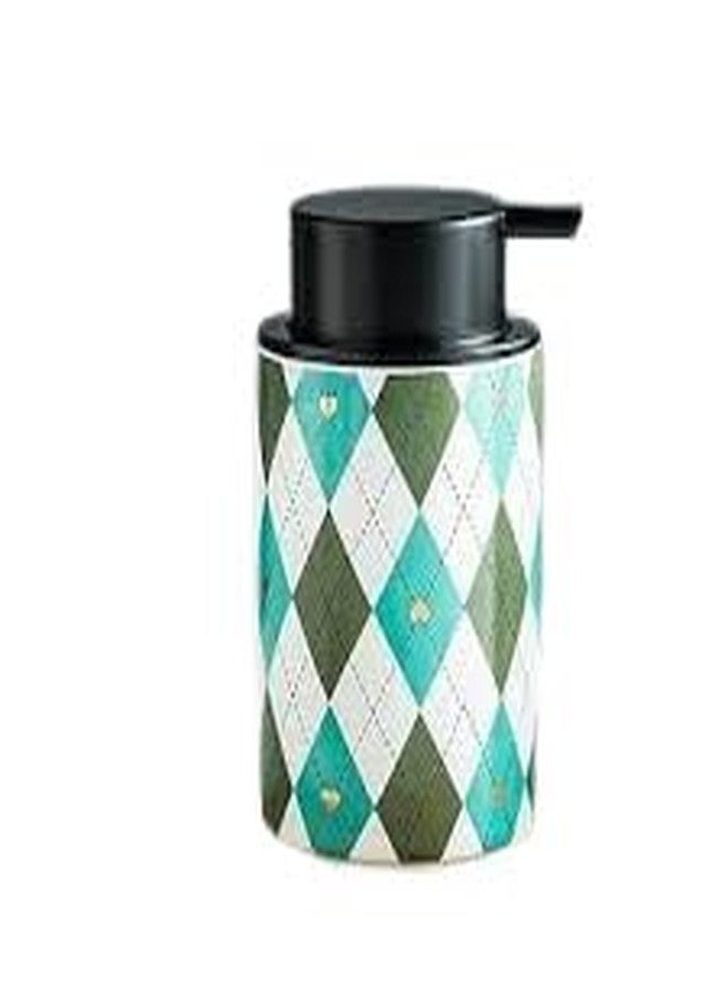 FabSeasons Moroccan Design Ceramic Foaming Soap Dispenser - 350ml Refillable Foam Pump Bottle for Bathroom & Kitchen - Image 1