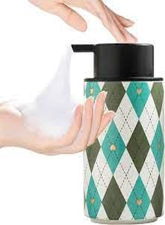 FabSeasons Moroccan Design Ceramic Foaming Soap Dispenser - 350ml Refillable Foam Pump Bottle for Bathroom & Kitchen - Image 2